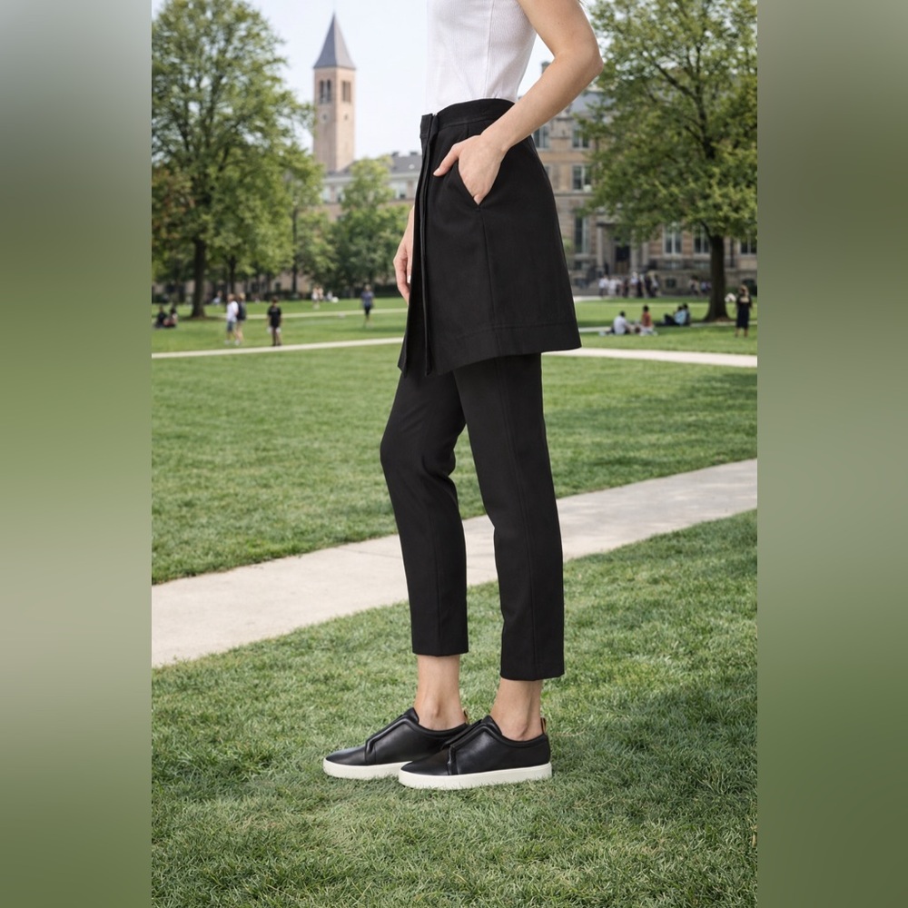 DKNY PURE WOOL-BLEND SKIRT PANT - Picture 3 of 5